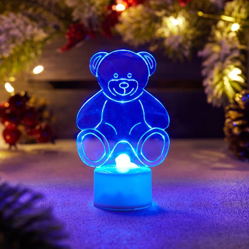 NEON-NIGHT Фигура светодиодная на подставке "Мишка 2D", RGB 501-047
