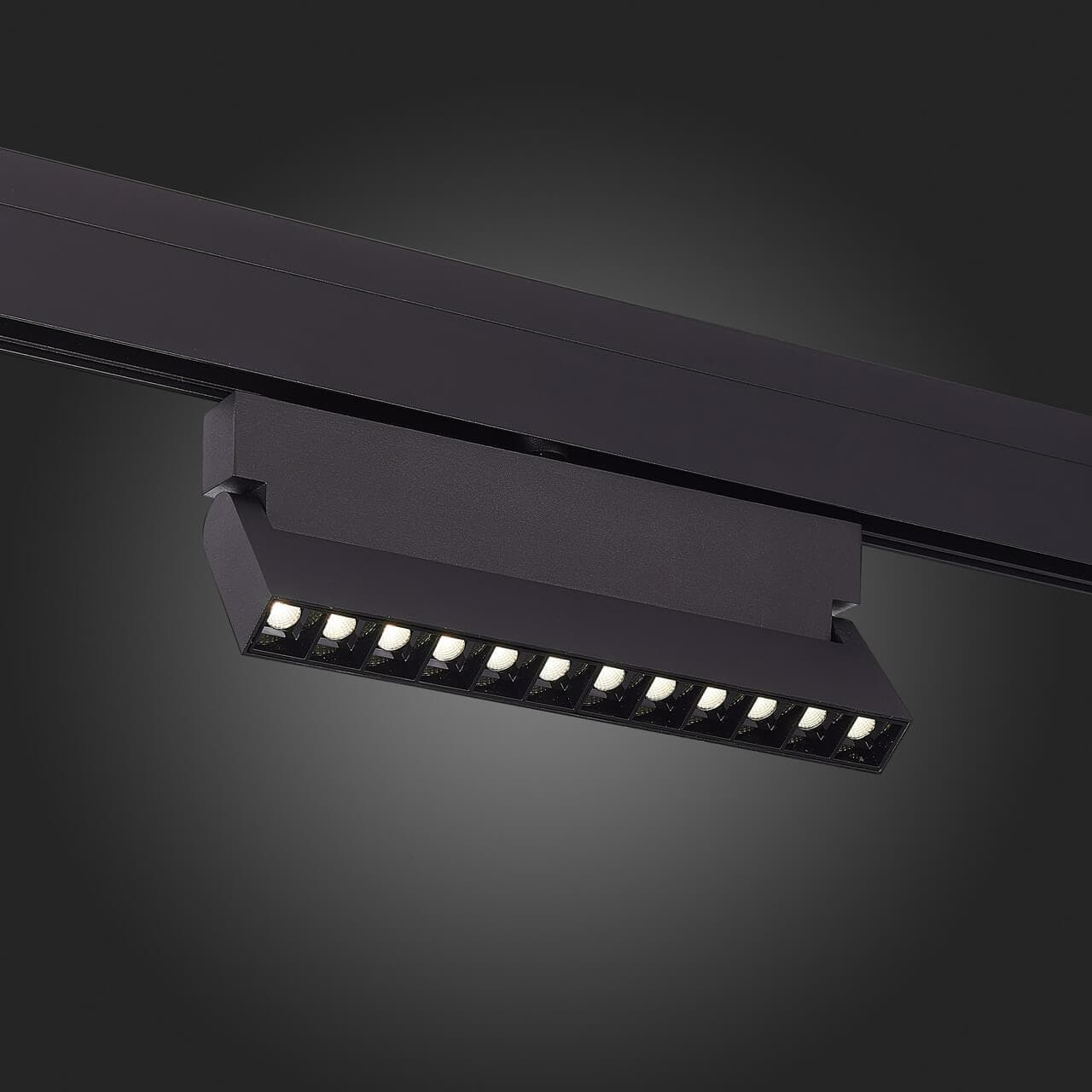 ST Luce ST362.436.12 Магнитный трековый светильник Черный LED 1*12W 3000K 1 009Lm Ra>80 36° IP20 L219xW22xH134 48V — миниатюра 3