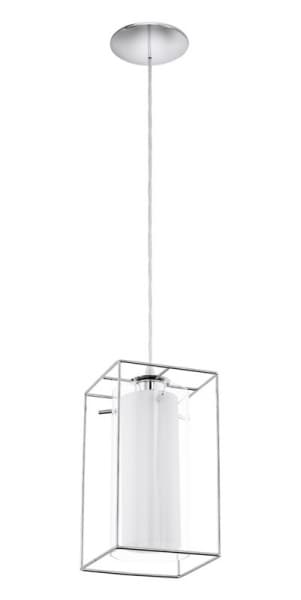 Eglo Подвес LONCINO 1, 1x60W (E27), сталь, хром/стекло, сатиновое стекло 94377 — миниатюра 1