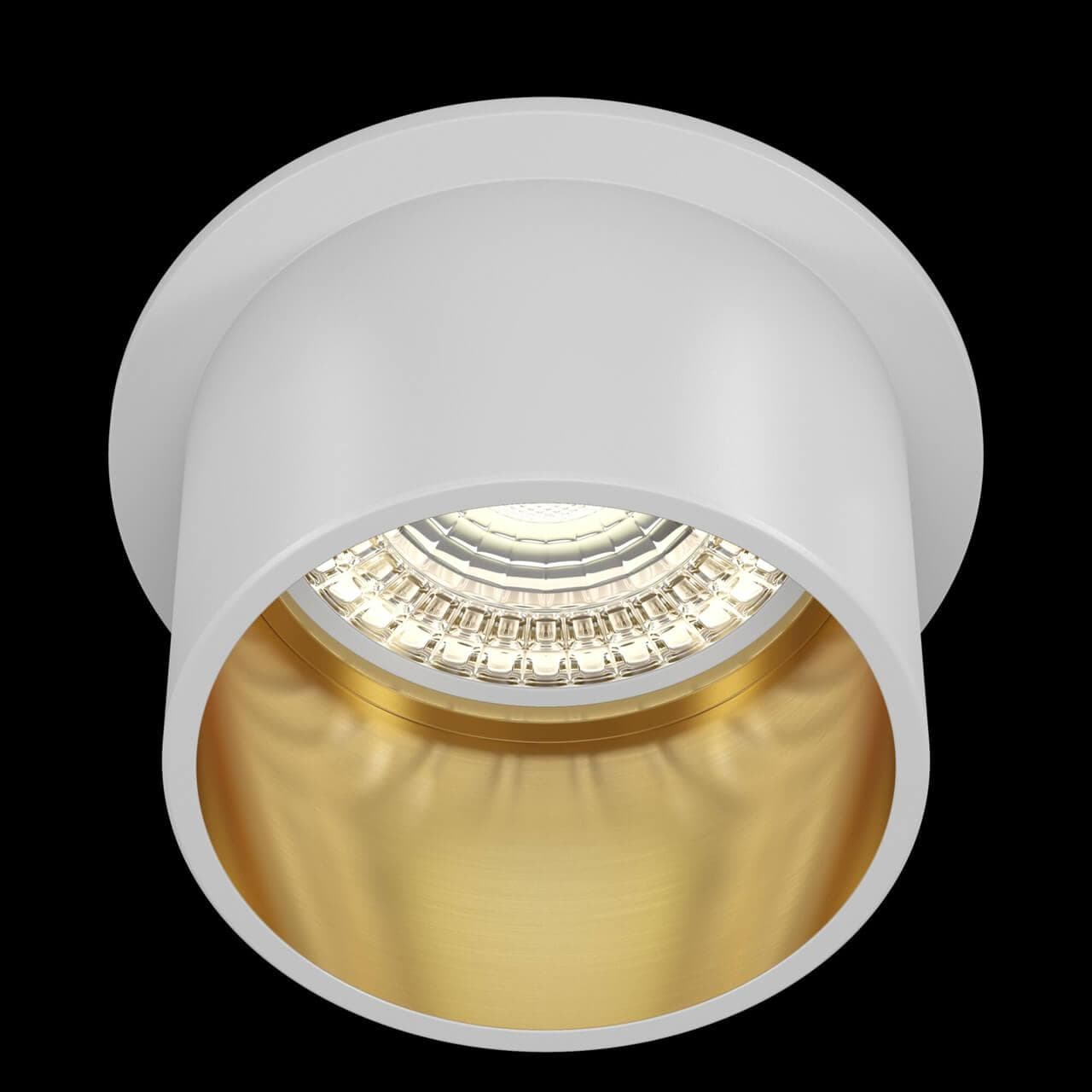 Maytoni Downlight Reif Белый с Золотом Встраиваемый светильник DL050-01WG — миниатюра 7