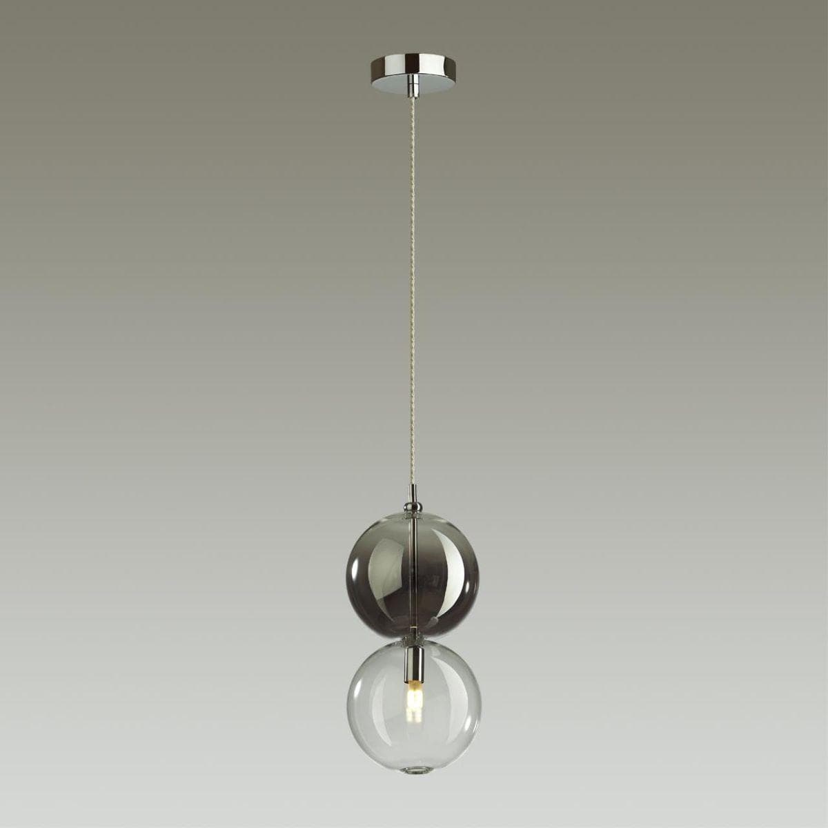 Odeon Light 4980/1A PENDANT ODL22 239 хром/дымчатый/стекло Подвес G9 1*40W TWIXY — миниатюра 4
