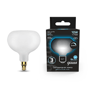 Gauss Лампа Filament А190 10W 890lm 4100К Е27 milky диммируемая LED 1017802210-D — миниатюра 1