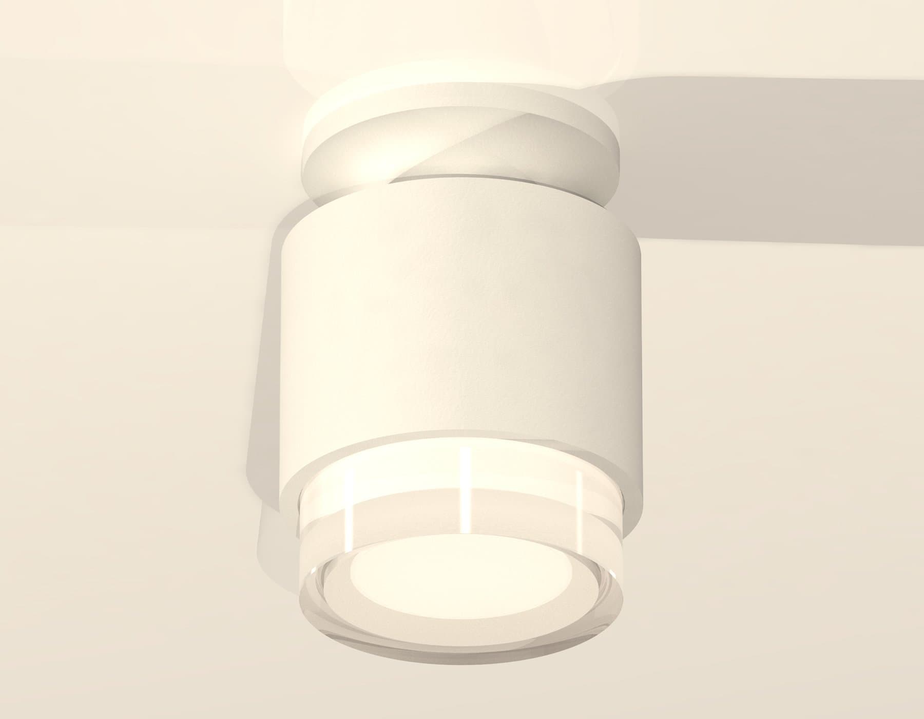 Ambrella Комплект накладного светильника с акрилом XS7510045 SWH/FR/CL белый песок/белый матовый/прозрачный MR16 GU5.3 (N7925, C7510, N7160) — миниатюра 2