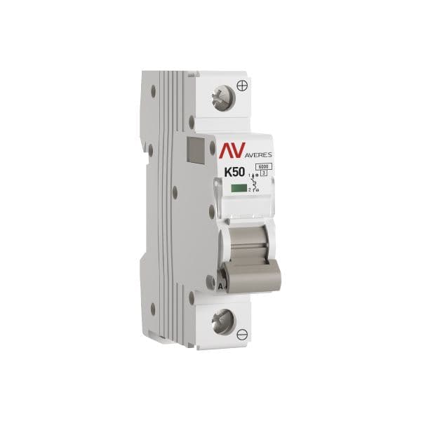 EKF Выключатель автоматический AV-6 DC 1P 50A (K) 6kA AVERES — миниатюра 1