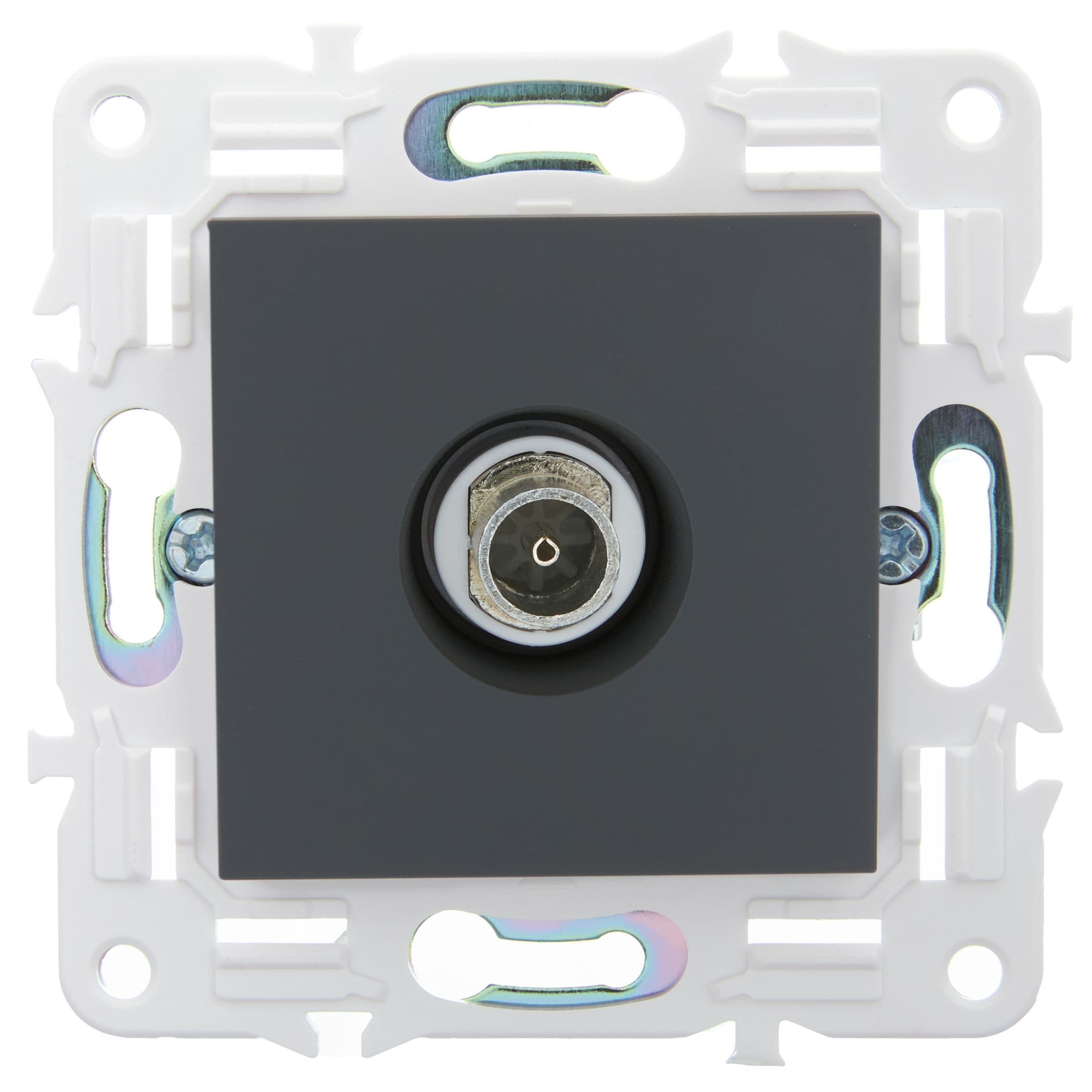IEK SKANDY Графит Розетка TV оконечная SK-A12G — миниатюра 2