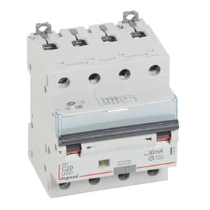 Legrand DX3 Автоматический выключатель дифференциального тока 4P 20А (С) 30MA-A 411235 — миниатюра 2