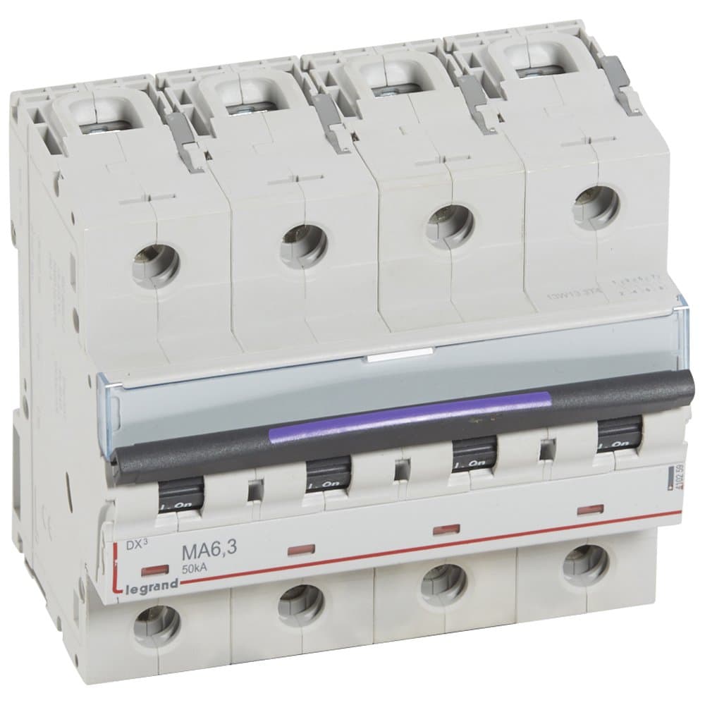 Legrand DX3 Автоматический выключатель 50кА 6,3А 4P MA 410259 — миниатюра 1