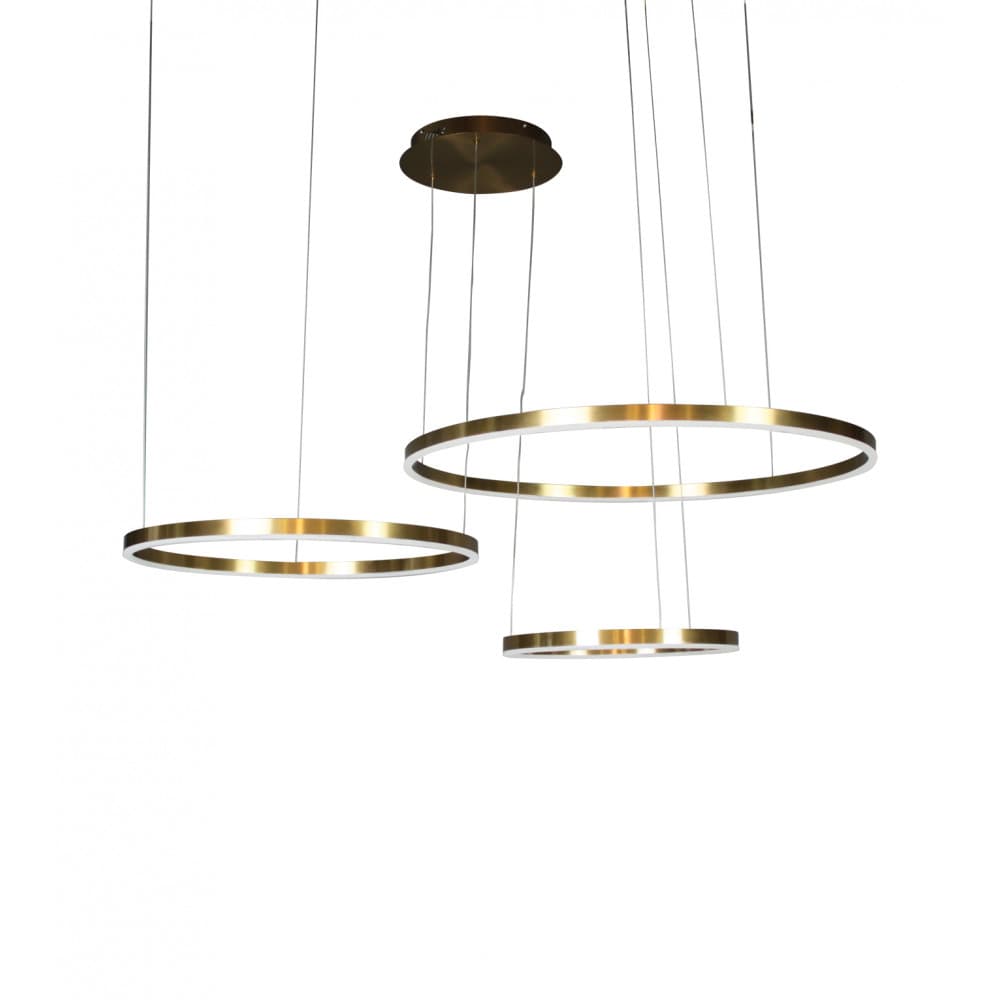 Kink Light 08223,36PA Подвес диммируемый Тор латунь w133.5*95(d80+60+40) h150 Led 110w