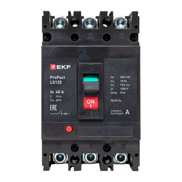 EKF Выключатель автоматический в литом корпусе ProPact LS125 40А 3P 18кА — миниатюра 7