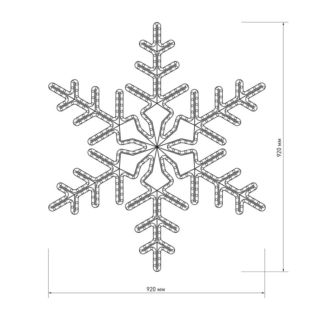 Arlight Фигура ARD-SNOWFLAKE-M3-920x920-432LED White (230V, 30W) (Ardecoled, IP65) 025306 — миниатюра 2