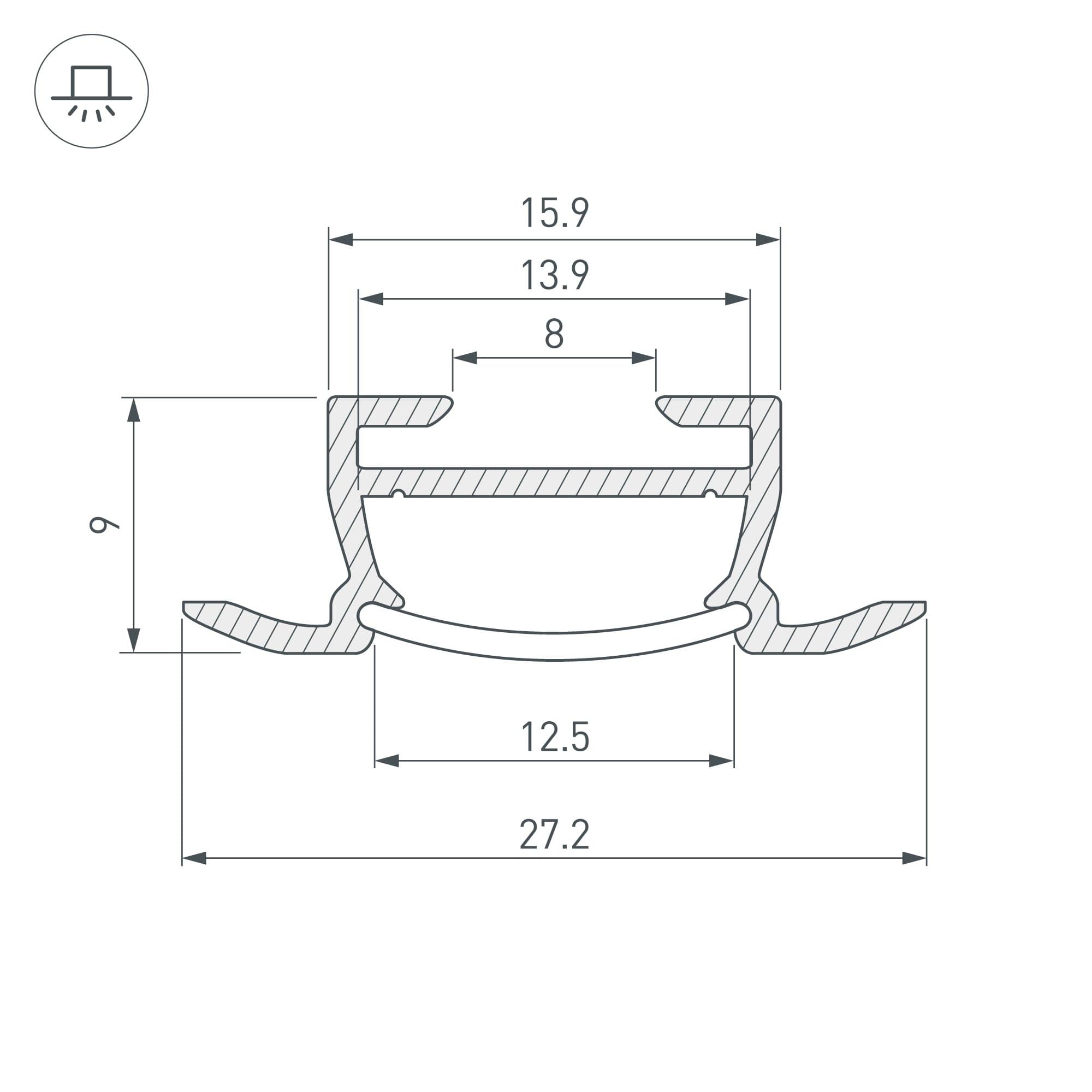 Arlight Профиль TK-F-2000 (CT) ANOD (Алюминий) 016936 — миниатюра 3