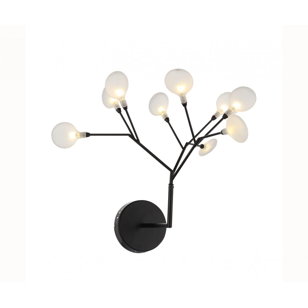 Kink Light 07521-9,19(21) Светильник Ветта черный (прозрачные плафоны) d42 h38 G4 9*2W (Led лампы в комплекте, 4000K)