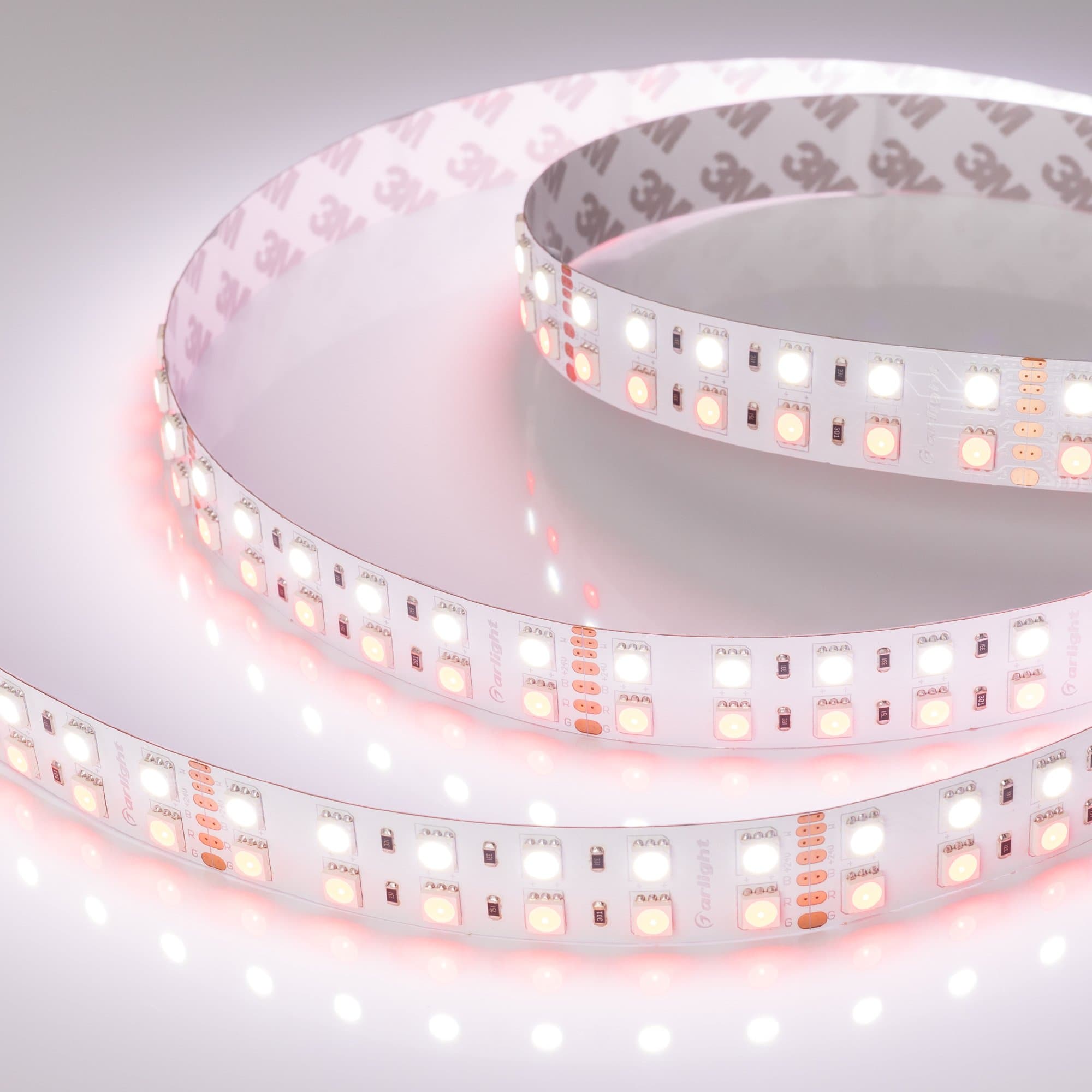 Arlight Светодиодная лента RT 2-5000 24V RGB-White 2x2 (5060, 720 LED, LUX) (32 Вт/м, IP20) 011823(1) — миниатюра 4
