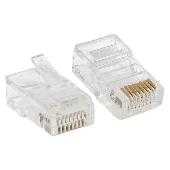 EKF TeraLINK PRO Коннектор RJ-45 TeraLINK PRO неэкранированный 8P8C 30мкд Cat.5E универсальный (упак.10шт)