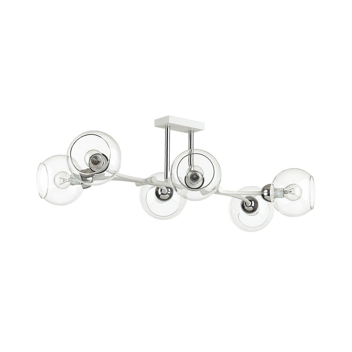 Lumion 4517/6C MODERNI LN21 165 белый, хром Люстра потолочная E14 6*40W 220V ALANA — миниатюра 2