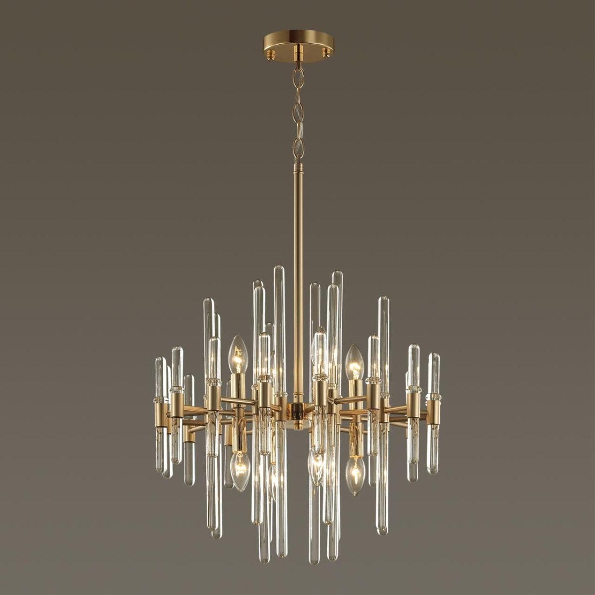 Odeon Light 4988/8 HALL ODL22 387 золотой/стекло Люстра E14 8*40W STIKA — миниатюра 4
