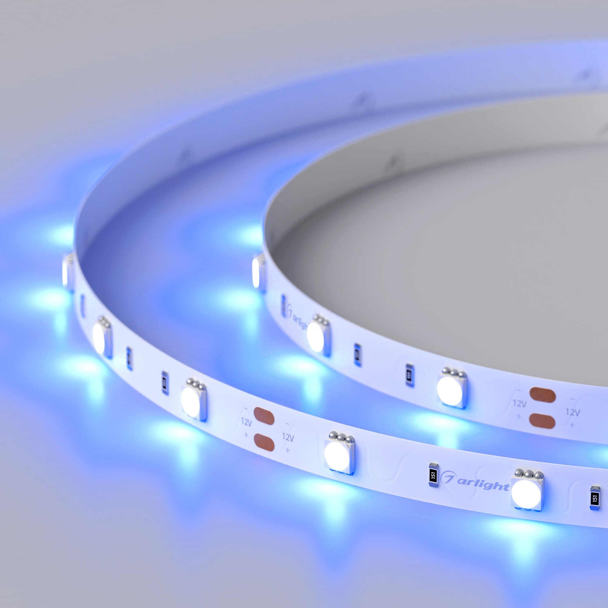 Arlight Светодиодная лента RT 2-5000 12V Blue (5060, 150 LED, LUX) (7.2 Вт/м, IP20) 010592 — миниатюра 4