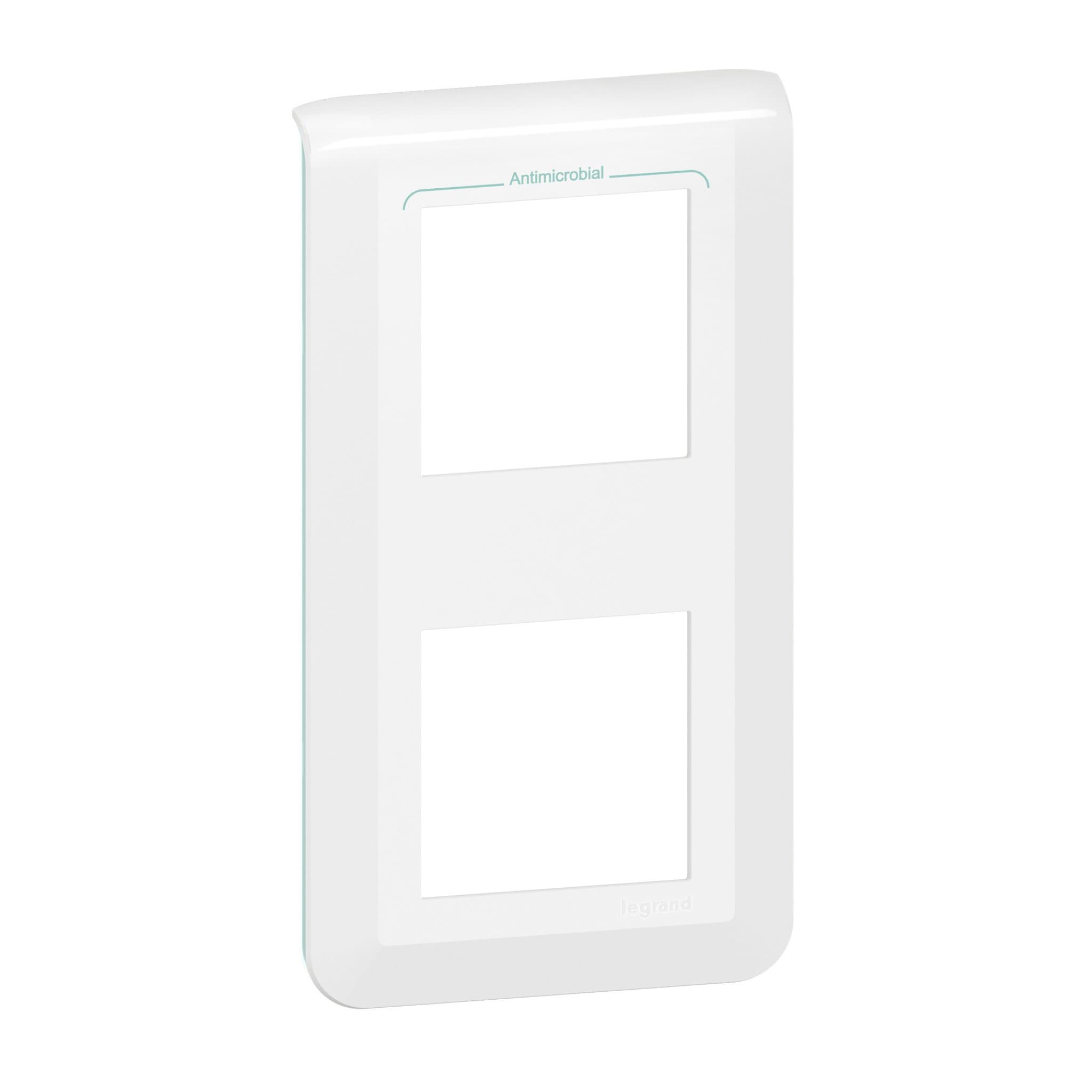 Legrand Mosaiс Рамка - Программа Mosaic - 2x2 модуля - вертикальная - антимикробная 078723L — миниатюра 1