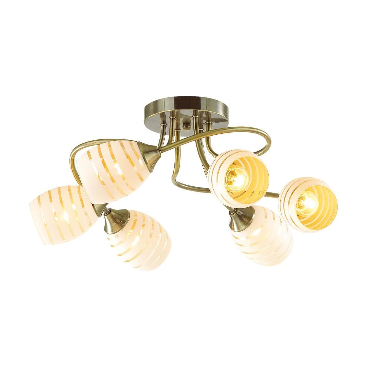 Lumion 4528/6C COMFI LN21 053 античная бронза Люстра потолочная E27 6*60W 220V DOROTHY — миниатюра 1