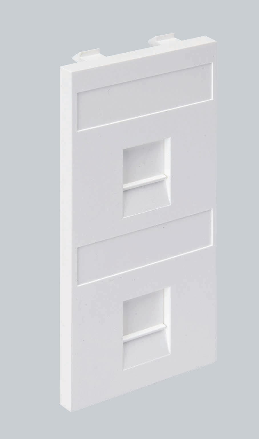 Simon Connect Графит Адаптер с крышками для 2 розеток RJ45 AMP, BRAND REX, CIMABOX, Cima-модуль 52x108мм S76B-14
