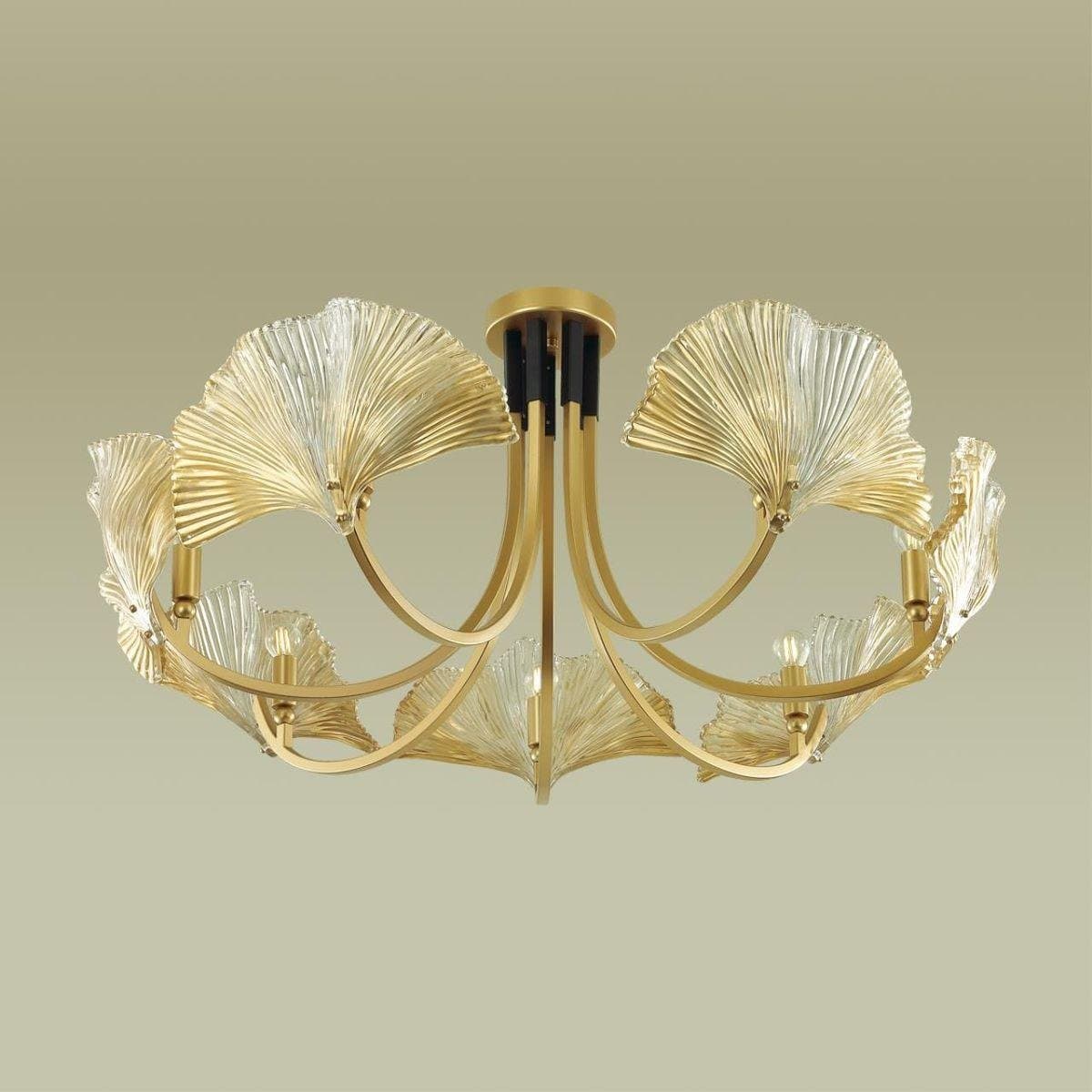 Odeon Light 4870/7 HALL ODL_EX22 13 золотой/черный/стекло Люстра E14 7*40W VENTAGLIO — миниатюра 4