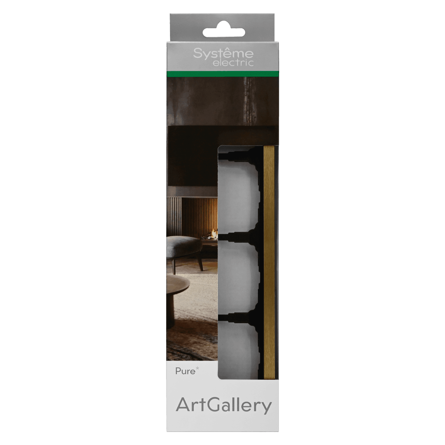 Systeme Electric ArtGallery Pure Металл Латунь Рамка 4-ая — миниатюра 5