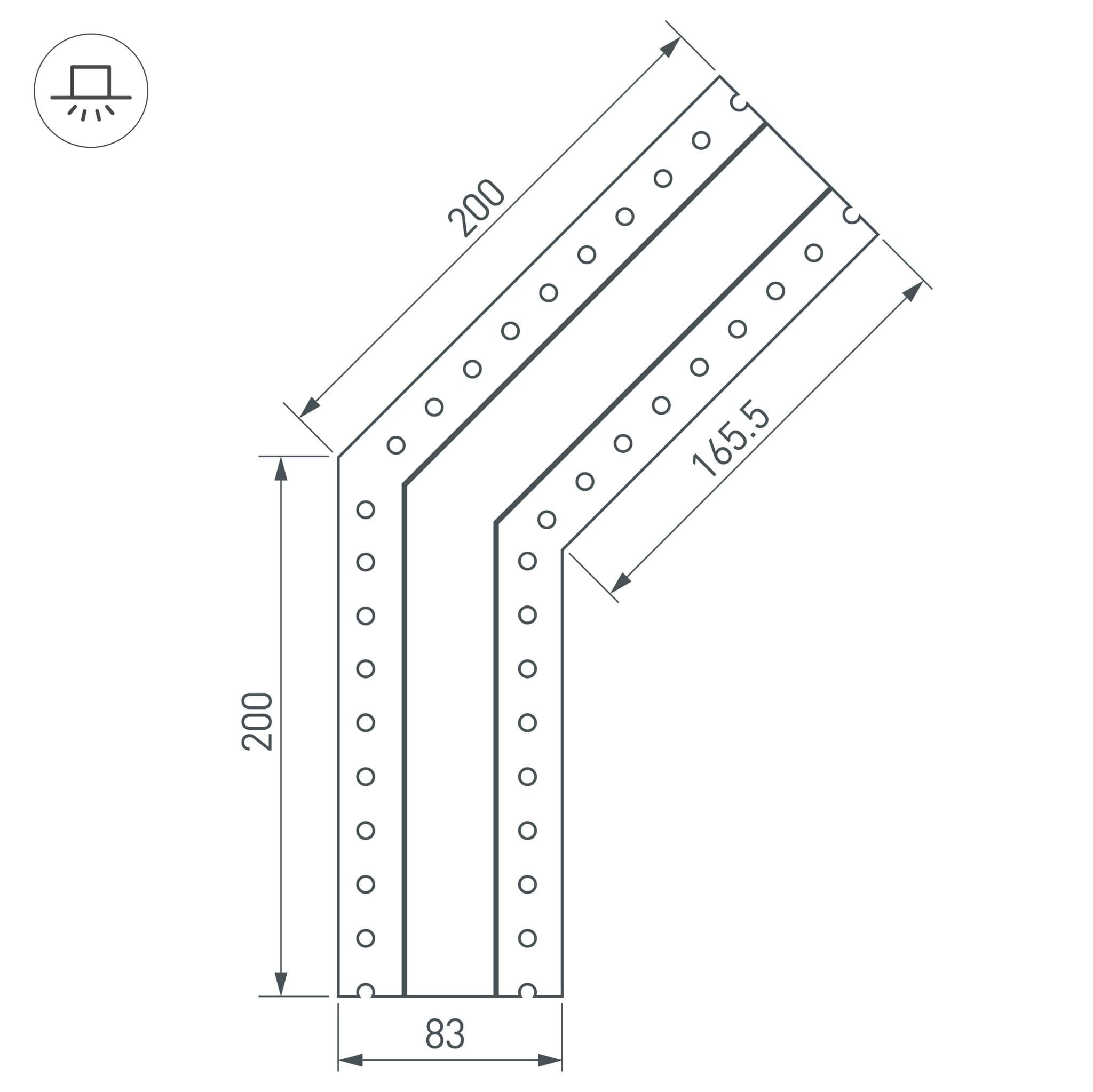 Arlight Угол SL-LINIA32-FANTOM-135 (Металл) 030093 — миниатюра 3