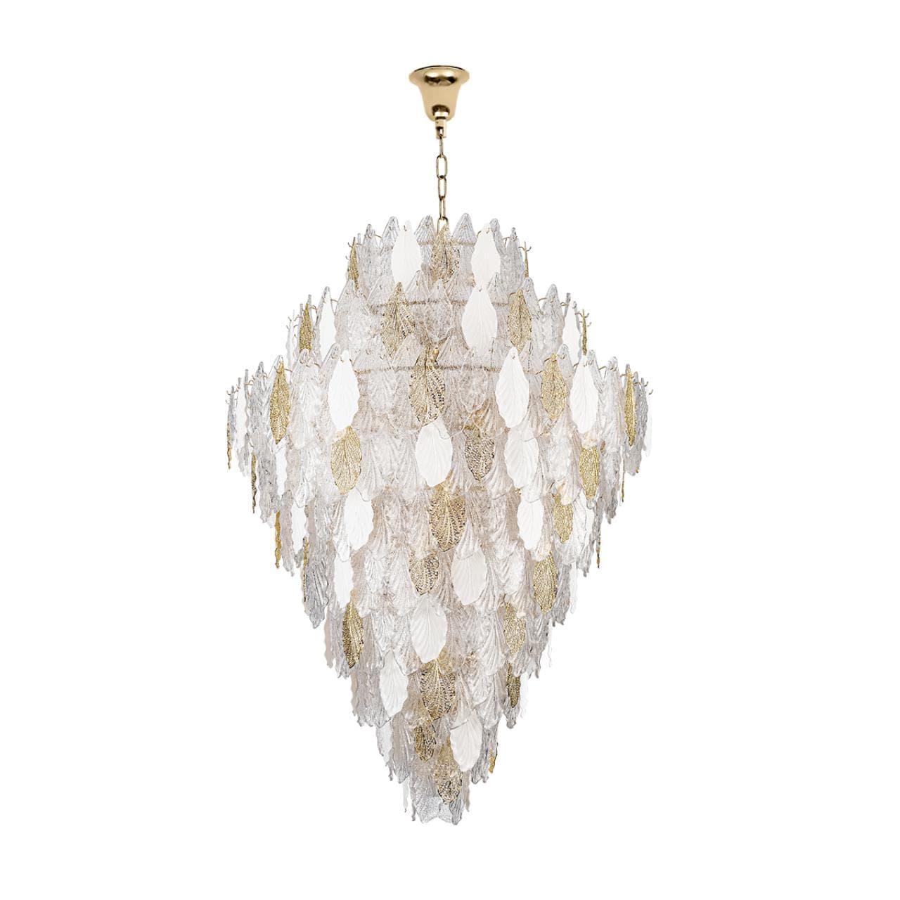Odeon Light 5052/86 HALL (В 4-Х КОРОБКАХ) ODL24 509 золото/белый/прозрачный/металл/стекло/фарфор/металл Люстра E14 86*25W LACE