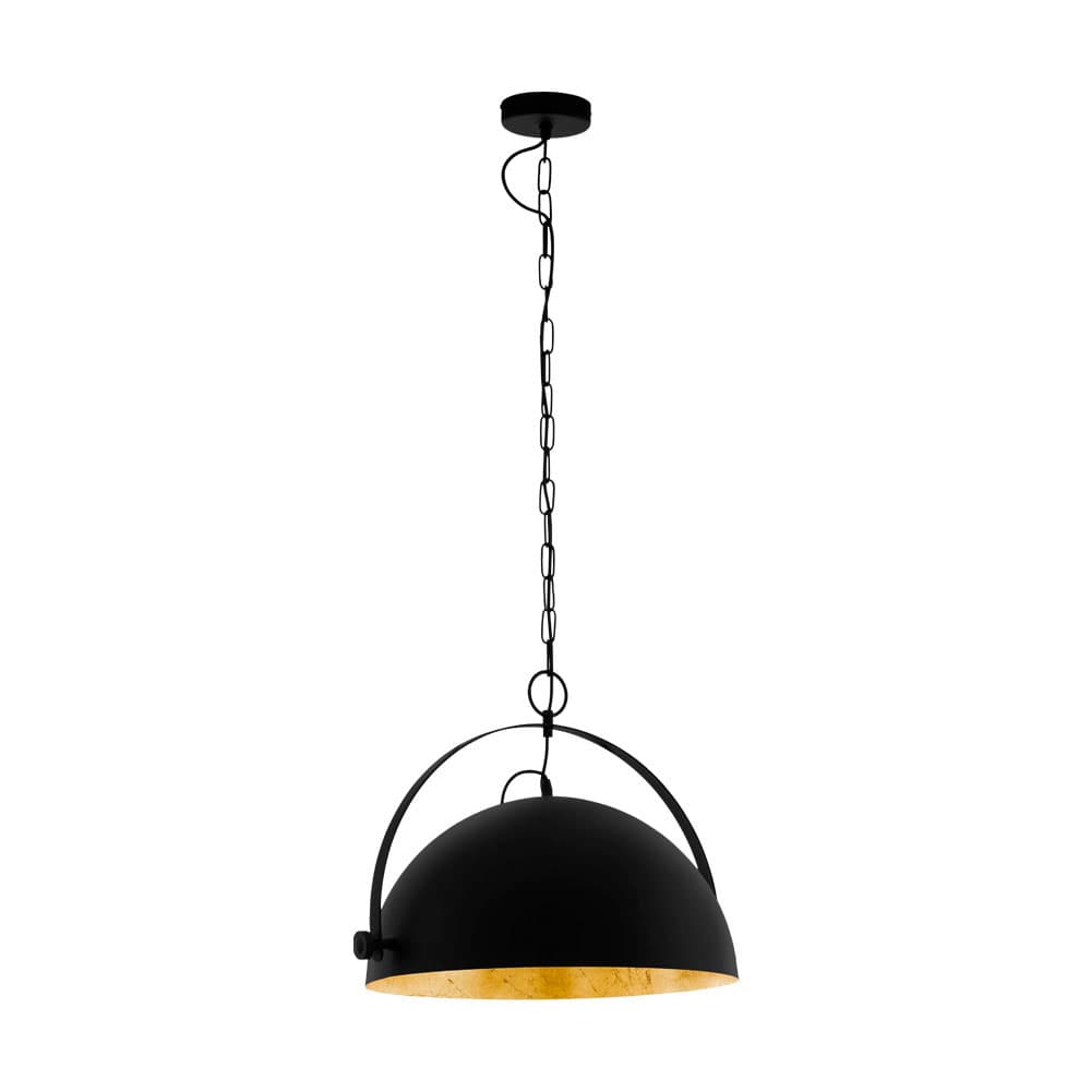 Eglo 43353 Подвес COVALEDA 1 регул., 1х60W (E27), 455, H1370, сталь, черный, золото