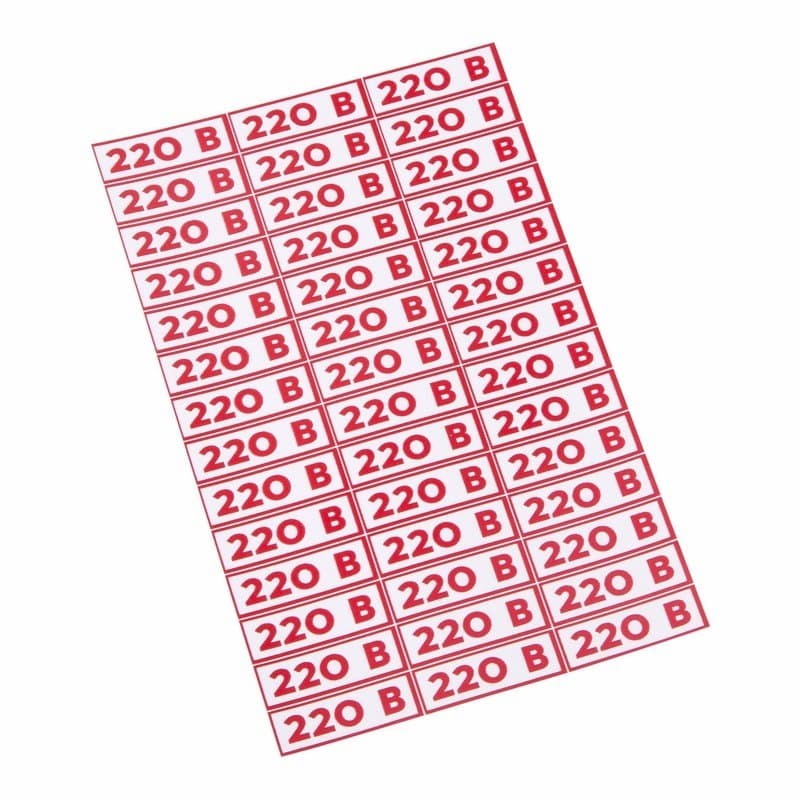 Наклейка знак электробезопасности " 220 В"10*30 мм Rexant 56-0007
