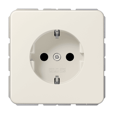 JUNG CD500 Слоновая кость Штепсельная розетка SCHUKO 16A 250V~; с защитой от детей CD1520KI