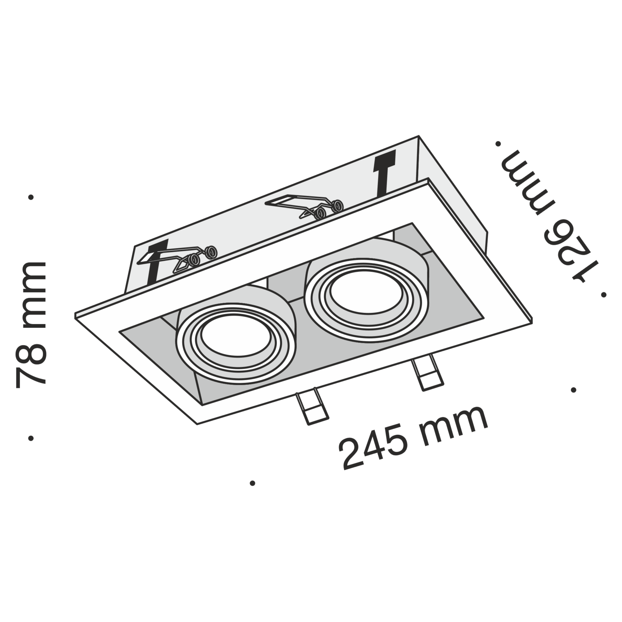 Maytoni DownLight Metal Черный Встроенный светильник 2xGU10 50W DL008-2-02-B — миниатюра 6