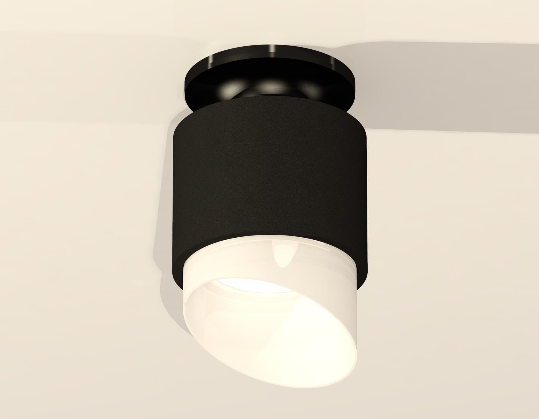 Ambrella Комплект накладного светильника с акрилом XS7511066 SBK/PBK/FR черный песок/черный полированный/белый матовый MR16 GU5.3 (N7926, C7511, N7175 — миниатюра 2