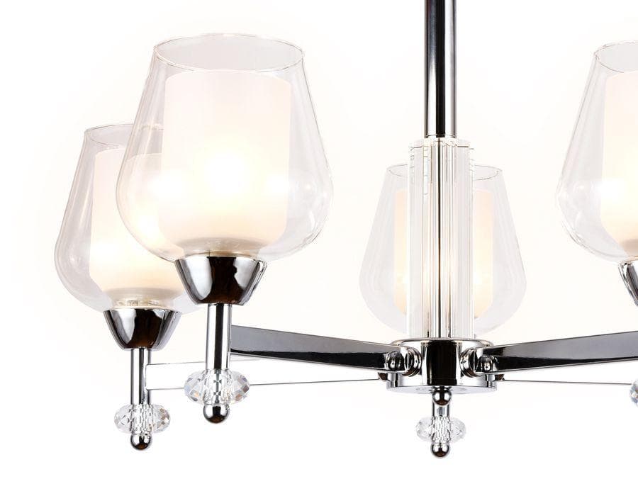 Ambrella Подвесная люстра TR3151/5 CH/CL хром/прозрачный E27/5 max 40W D630*460 — миниатюра 2