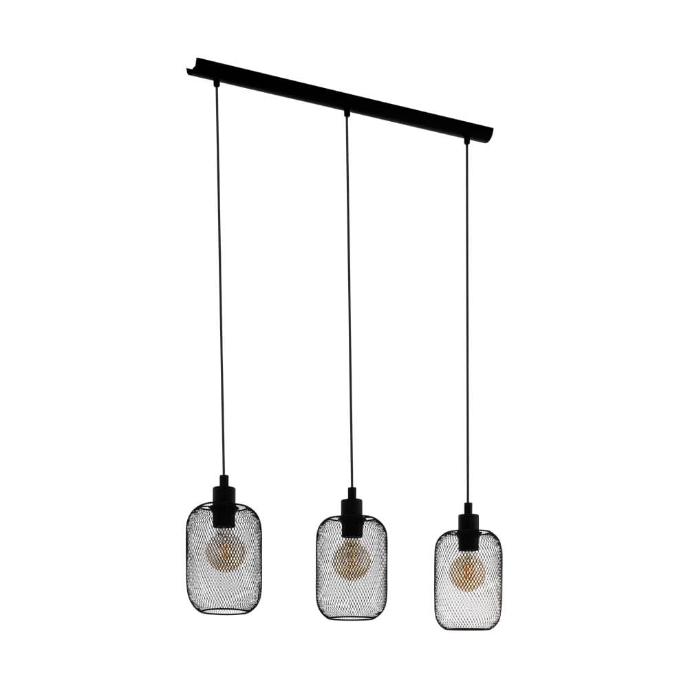 Eglo 43333 Подвес WRINGTON, 3X60W(E27), L740, B150, H1100, сталь, черный