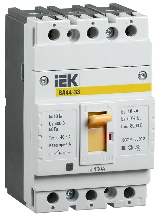IEK Силовой автоматический выключатель ВА44 33 3Р 160А 15кА — миниатюра 2
