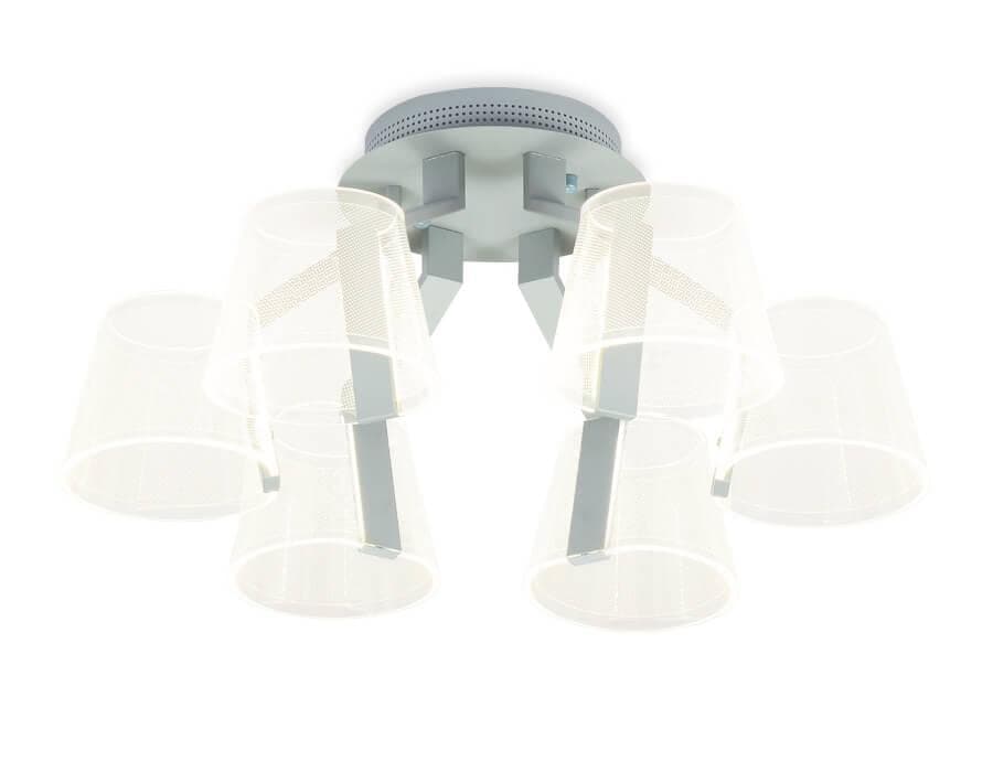 Ambrella Потолочная светодиодная люстра с пультом AK4022/6 GR/S серый/песок 72W D600*260 (ПДУ РАДИО 2.4)