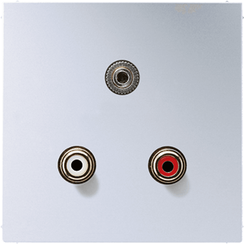 JUNG 2x Cinch Audio (RCA) / Stereo разъем (TRS 3.5 mm), алюминий MAAL1011