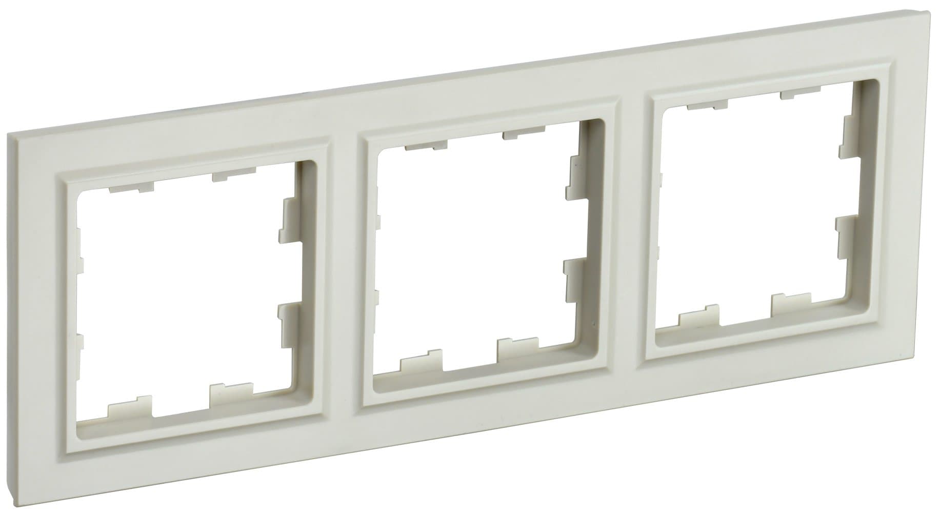 IEK BRITE BASE Бежевый Рамка 3-м РУ-3-БрКр