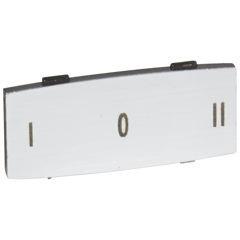 Legrand Osmoz вставк. узкая алюм. "О I II" надпись 024332