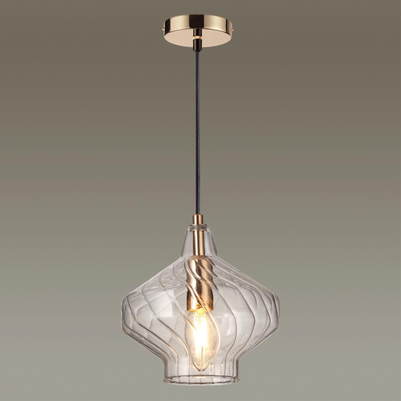 Lumion 4584/1 SUSPENTIONI LN21 золотой, прозрачный Подвес E14 60W 220V DOVE — миниатюра 3