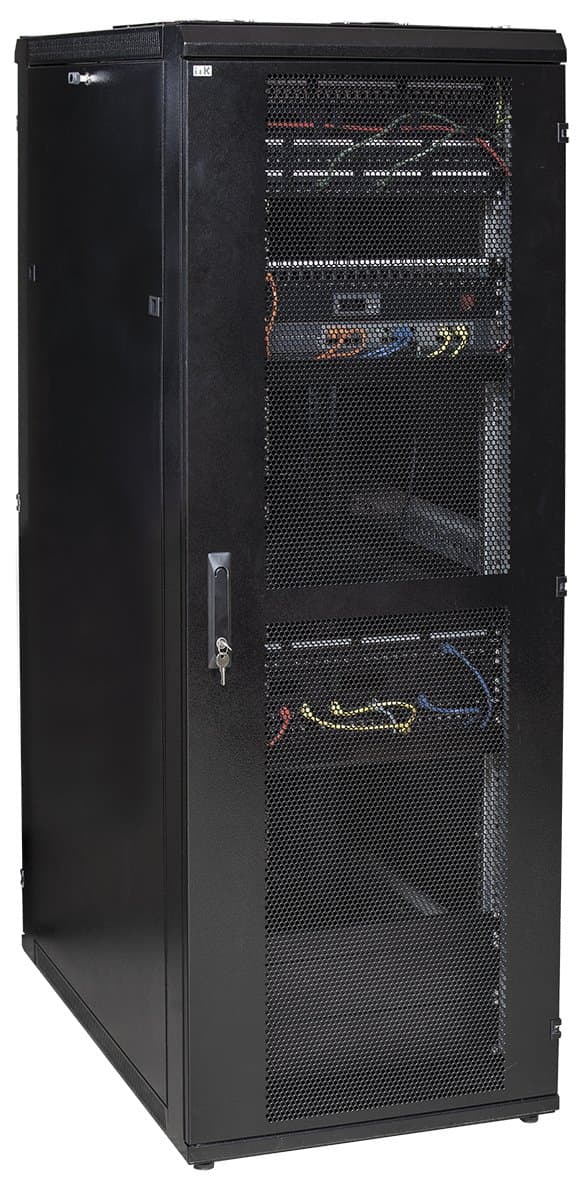 IEK LINEA S ITK Шкаф серв. 19", 42U, 800х1000, перф.двери чер. (место 2) LS05-42U81-PP-2