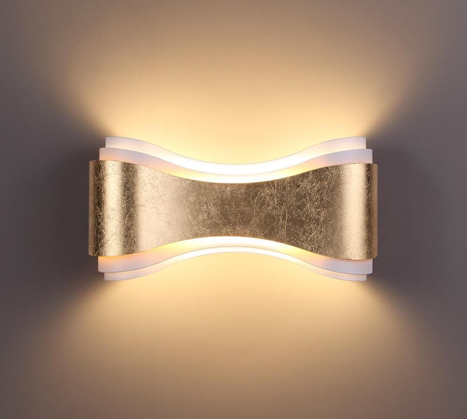 Odeon Light 3894/8WG ODL20 178 золотистый/металл Настенный светильник LED 3000K 8W 220V FARFI — миниатюра 4