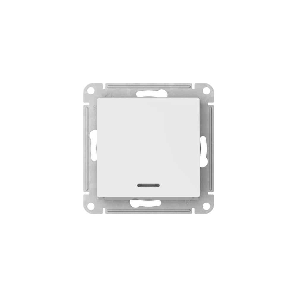 Systeme Electric AtlasDesign Белый Выключатель 1-клавишный с подсвет., сх.1а, 10АХ, мех., быстрозажим. клем. — миниатюра 3