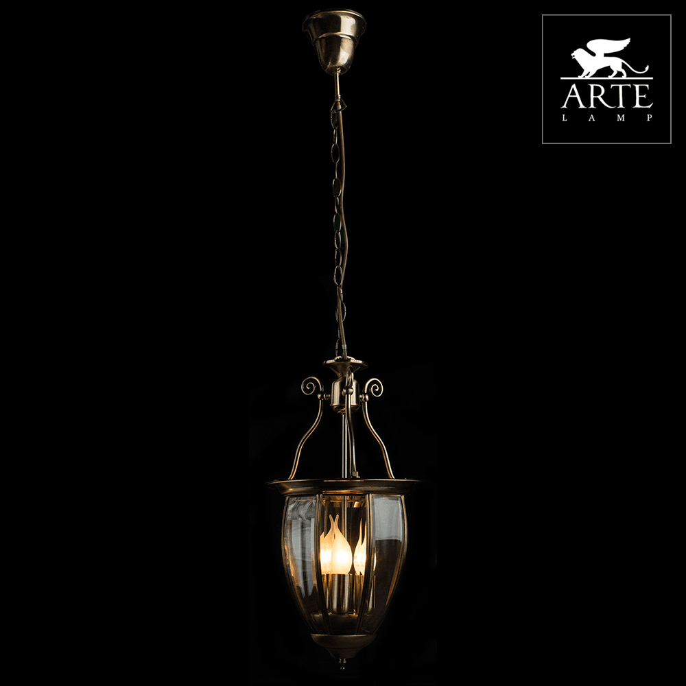 Arte Lamp Rimini Бронза/Прозрачный Светильник подвесной 60W E14 A6509SP-3AB — миниатюра 2