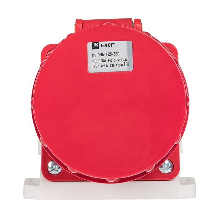 EKF PROxima Розетка стационарная наружная 145 3Р+РЕ+N 125А 380В IP67 — миниатюра 3