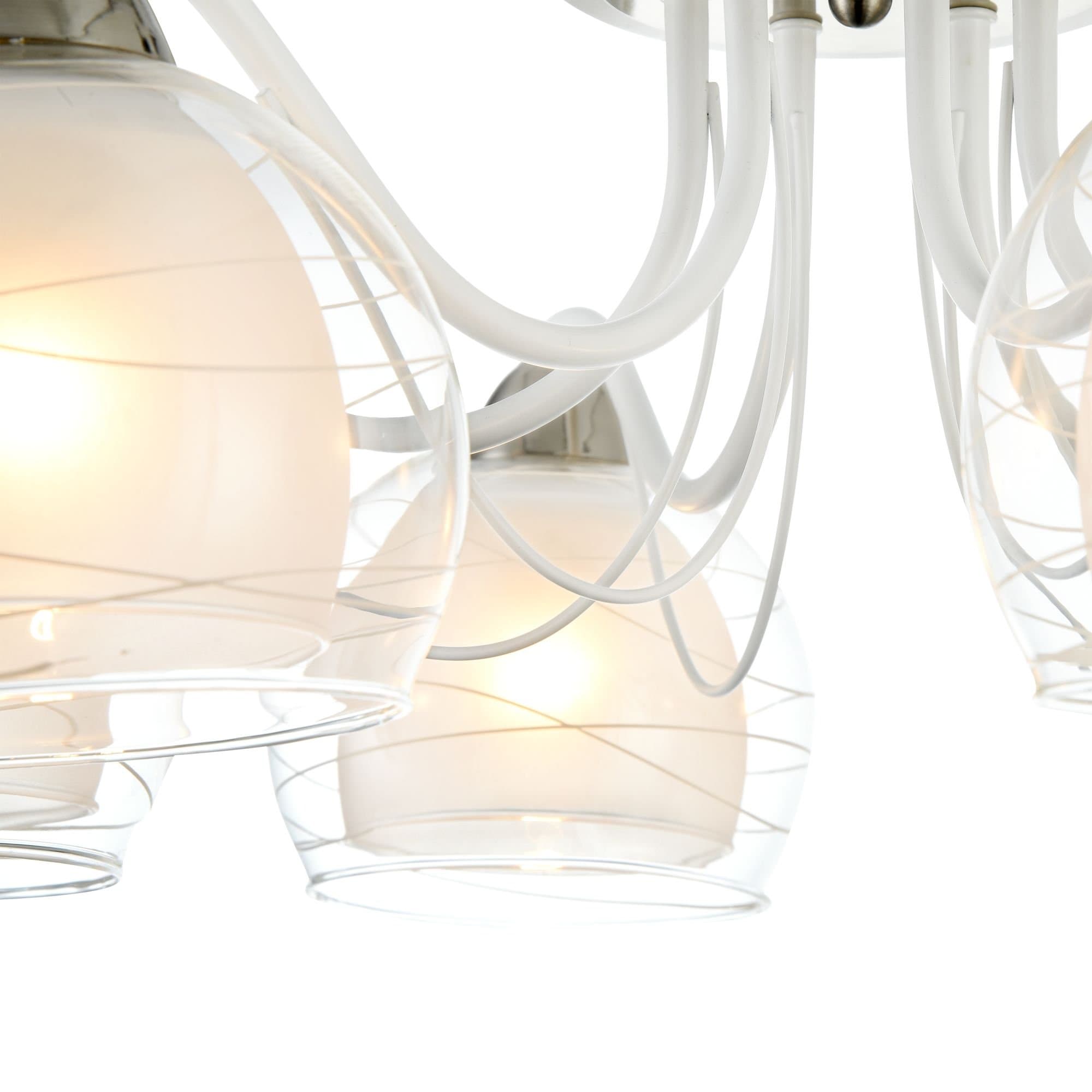 Freya Modern Nikki Белый Потолочный светильник E14 60W FR5052-CL-06-W — миниатюра 6