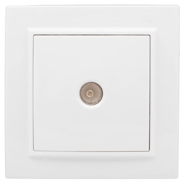 EKF Basic Минск Белый Розетка TV, 75Ом, 5-862МГц, СП