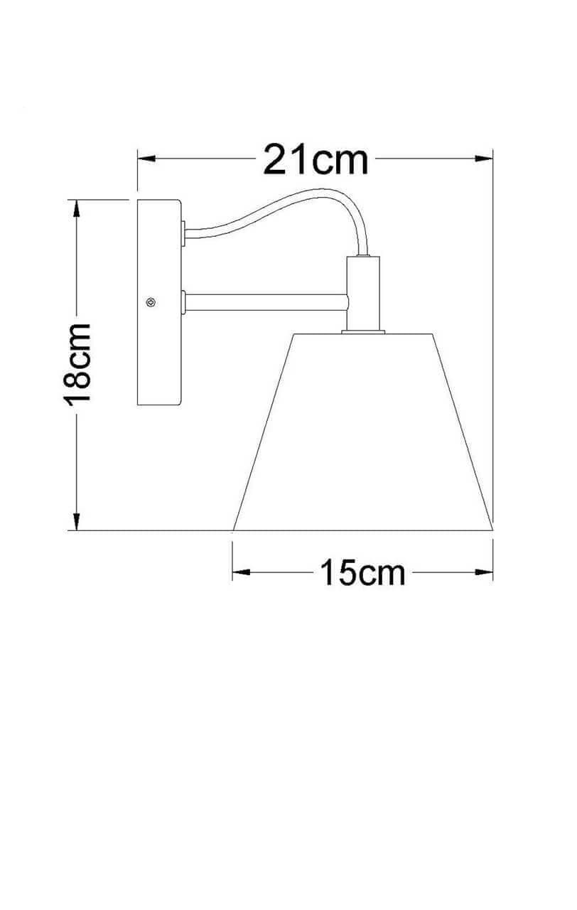 Lucide Possio Котеж Металл/дерево Настенный светильник E14 40W 03213/01/41 — миниатюра 3