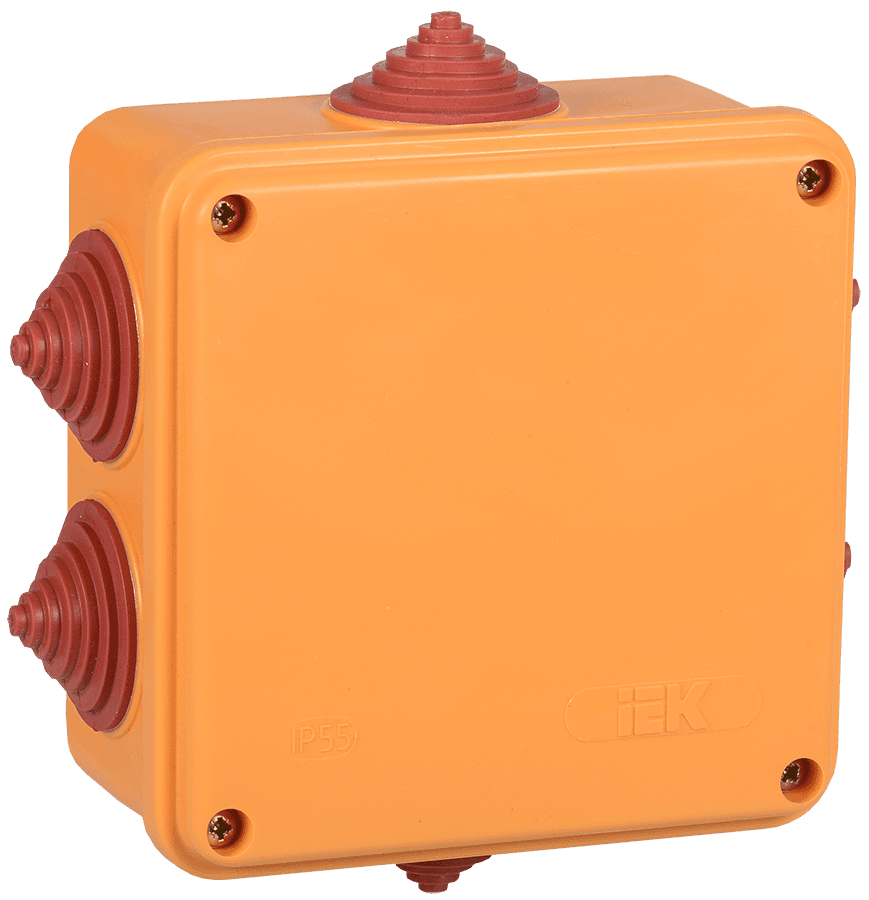IEK Коробка распаячная огнестойкая ПС 100х100х50мм 4P 4мм2 IP55 6 вводов